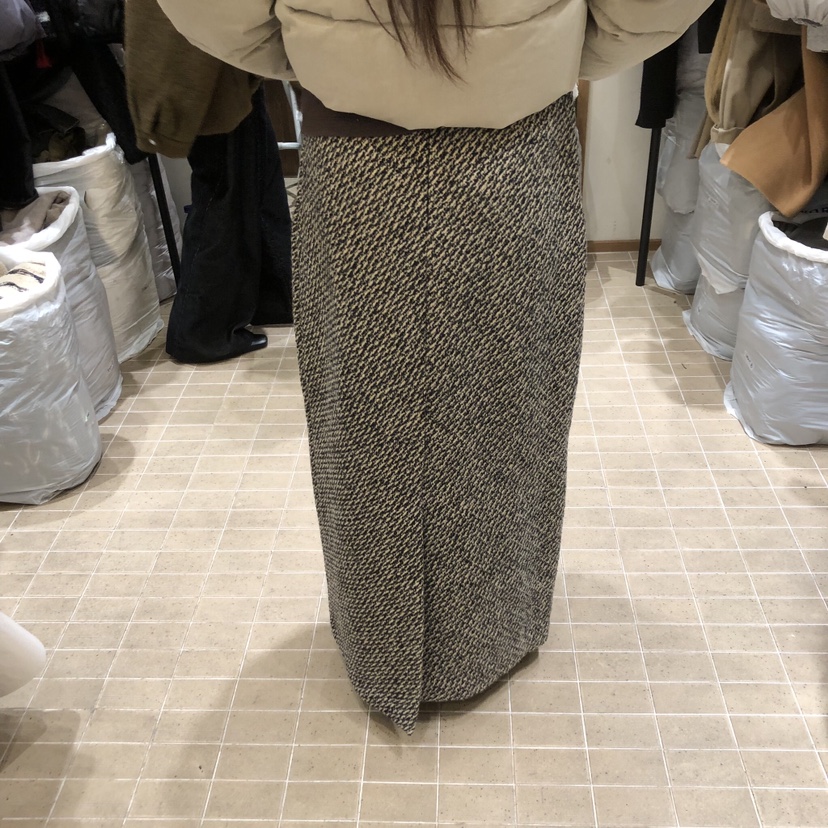 LOFN韓國代購㊣女裝新品25秋冬休閑推薦人氣半身裙中短裙羊毛LOFN半身裙/中短裙