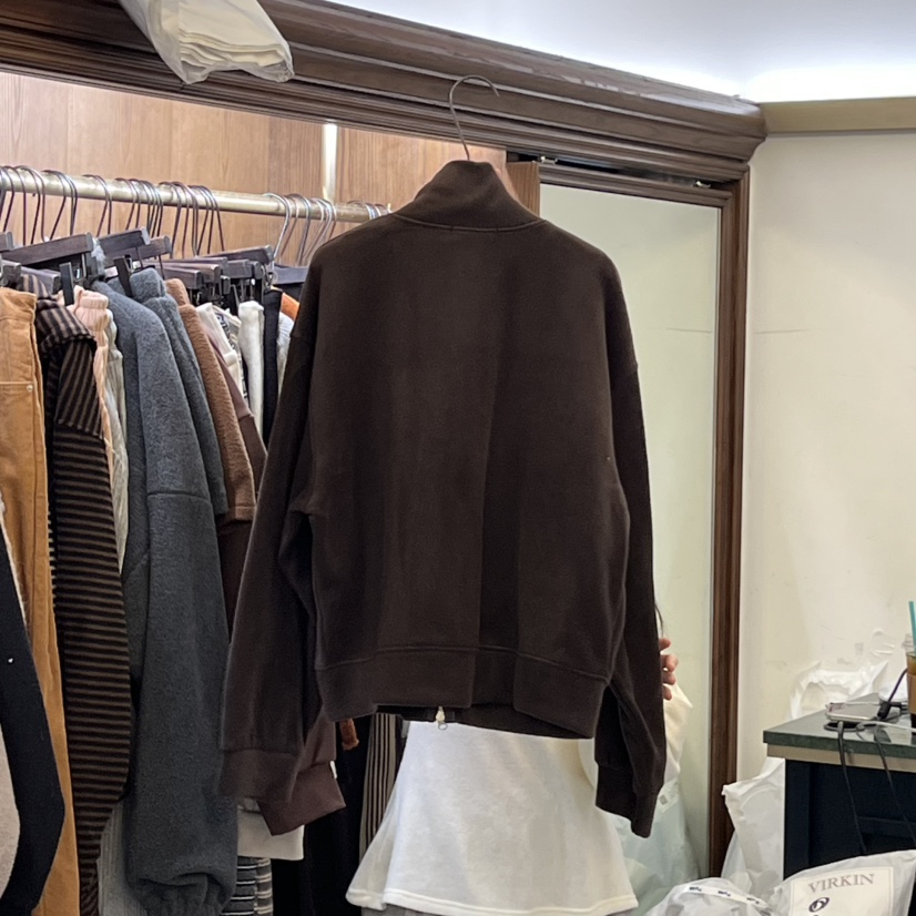 VIRKIN韓國直郵㊣女士新品熱賣休閑25秋冬推薦人氣夾克拉鏈VIRKIN夾克