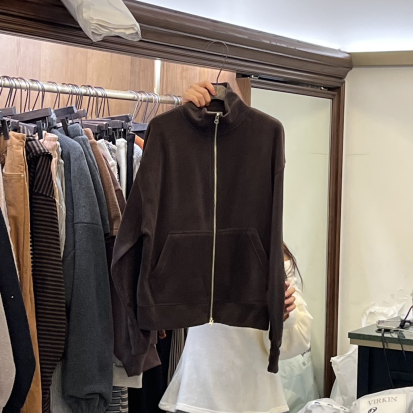 VIRKIN韓國直郵㊣女士新品熱賣休閑25秋冬推薦人氣夾克拉鏈VIRKIN夾克圖色1