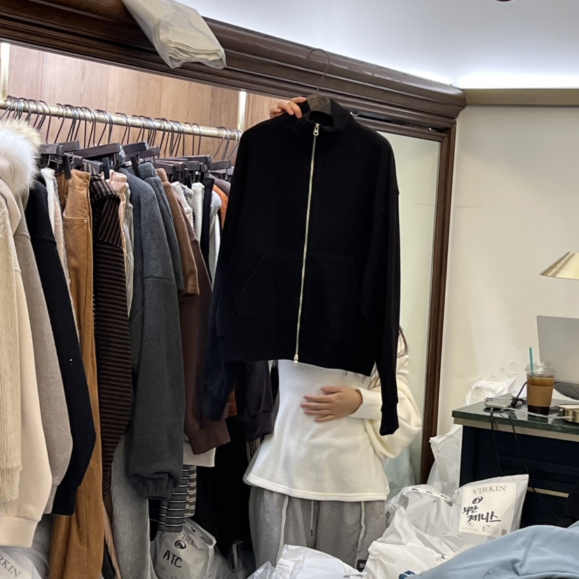 VIRKIN韓國直郵㊣女士新品熱賣休閑25秋冬推薦人氣夾克拉鏈VIRKIN夾克圖色2