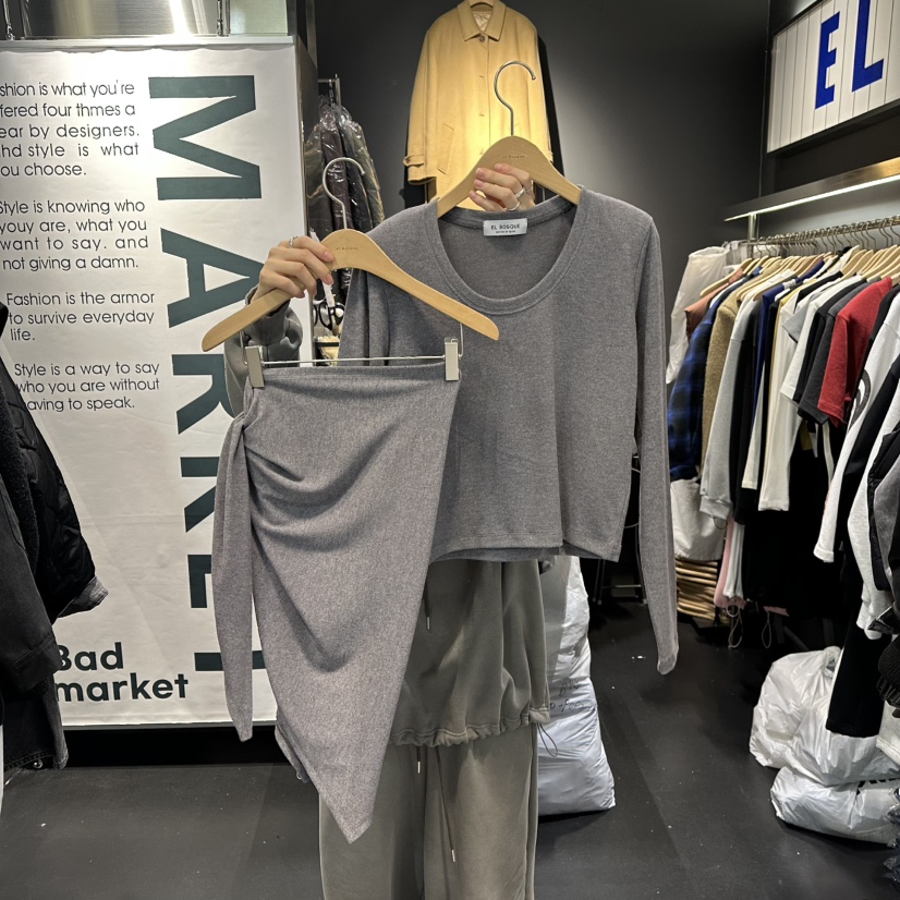 EL BOSQUE韓國直郵㊣女裝新品25秋冬真品時尚套裝羊毛套裝EL BOSQUE套裝圖色2