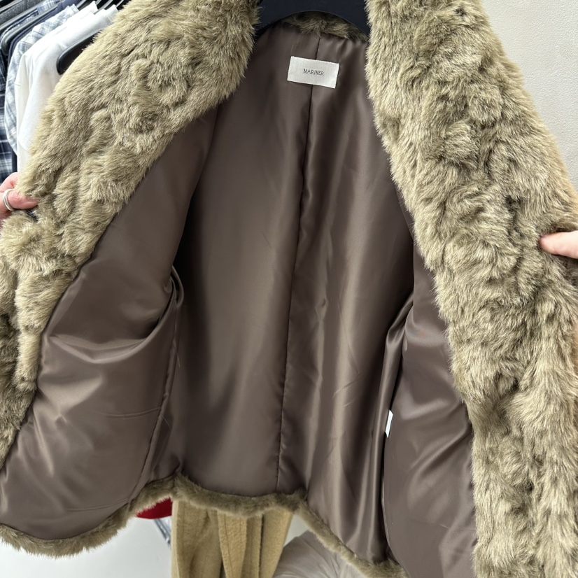 MARINER東大門㊣代購女士新品推薦25秋冬短款大衣含圍巾披肩MARINER短款大衣