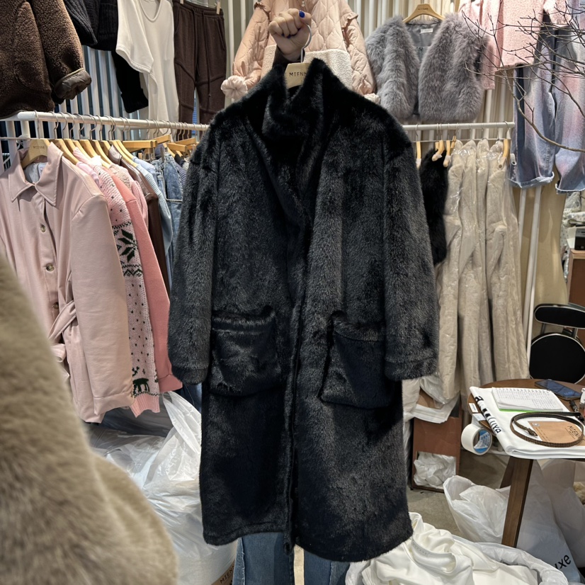 MIENNE東大門㊣直郵女士新品人氣時尚熱賣真品休閑中長款大衣MIENNE中長款大衣圖色3