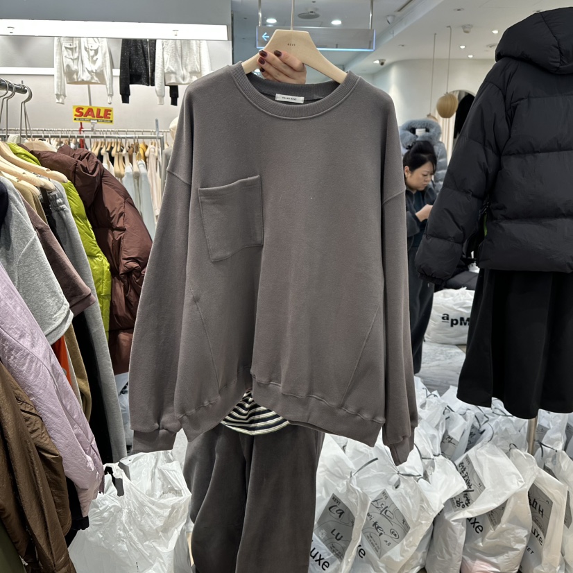 REVE-L韓國代購㊣女裝新款時尚推薦25秋冬職業人氣熱賣衛衣REVE-L衛衣圖色3