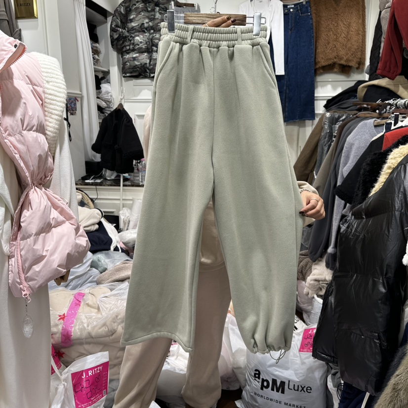 J.RITZY東大門㊣代購女士新品熱賣真品時尚休閑褲加絨抓絨J.RITZY休閑褲圖色3