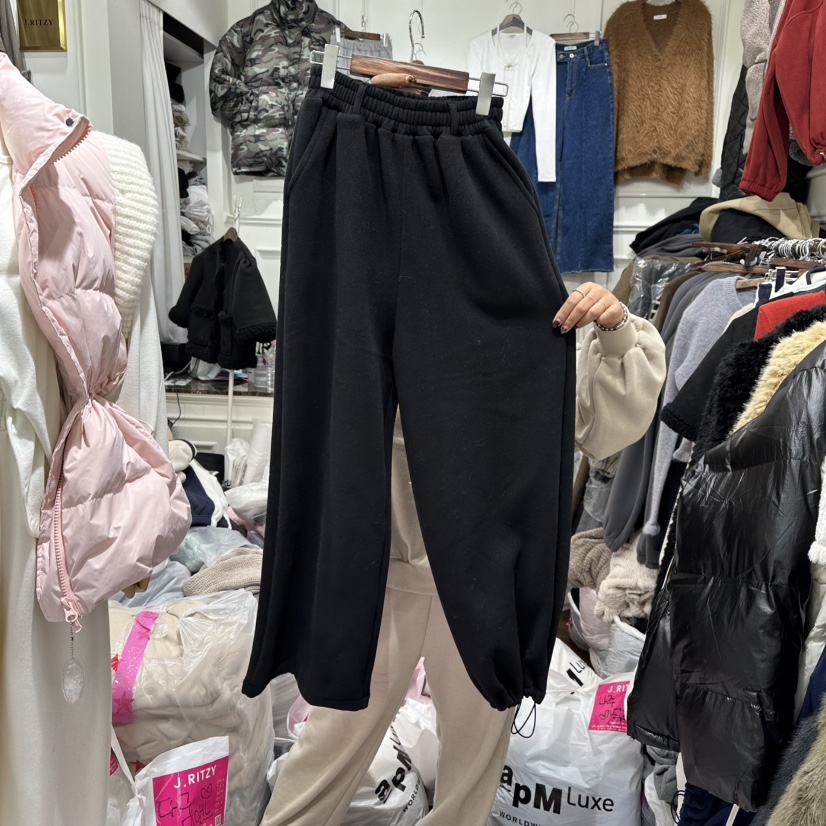 J.RITZY東大門㊣代購女士新品熱賣真品時尚休閑褲加絨抓絨J.RITZY休閑褲圖色6
