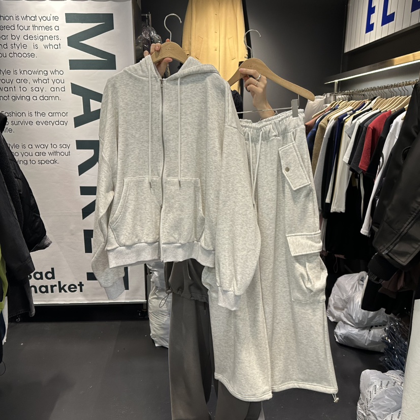 EL BOSQUE東大門㊣直郵女裝新款推薦職業休閑褲加絨皮褲貂皮EL BOSQUE休閑褲