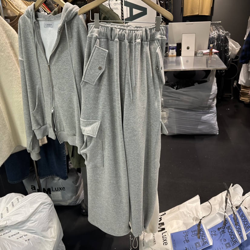 EL BOSQUE東大門㊣直郵女裝新款推薦職業休閑褲加絨皮褲貂皮EL BOSQUE休閑褲圖色2