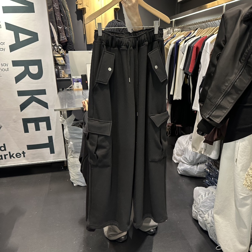 EL BOSQUE東大門㊣直郵女裝新款推薦職業休閑褲加絨皮褲貂皮EL BOSQUE休閑褲圖色3