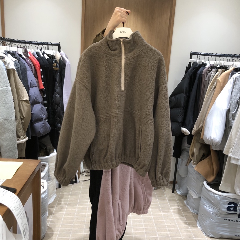 LOFN東大門㊣直郵女士新品熱賣人氣推薦25秋冬衛衣小熊拉鏈LOFN衛衣圖色4