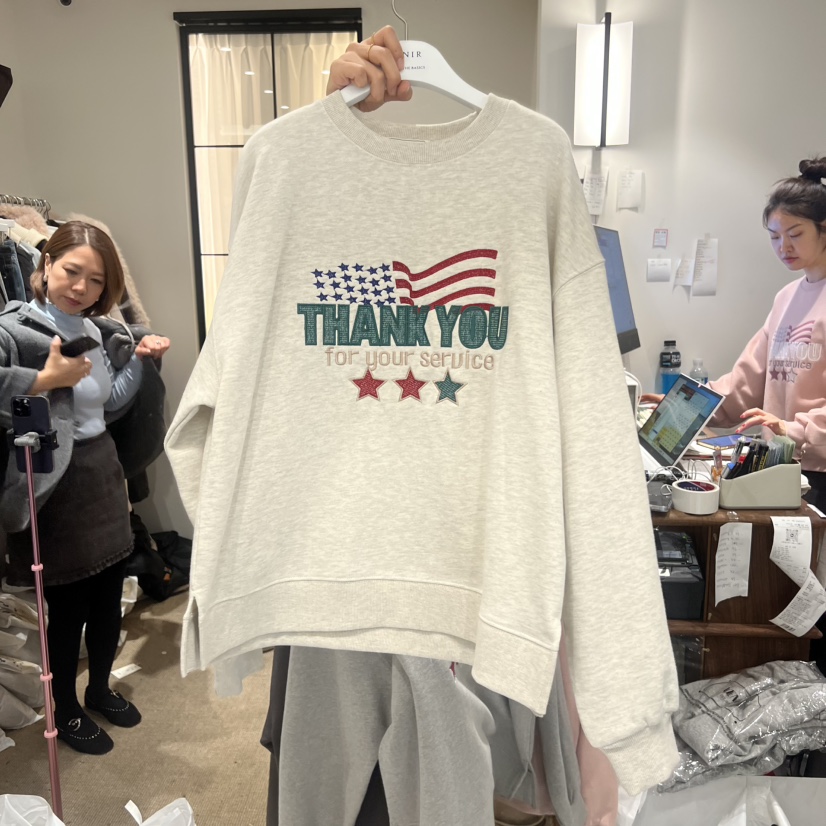 VENIR-a韓國代購㊣女士新品人氣推薦職業時尚休閑衛衣加絨VENIR-a衛衣圖色3