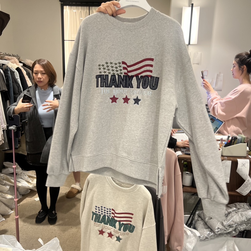 VENIR-a韓國代購㊣女士新品人氣推薦職業時尚休閑衛衣加絨VENIR-a衛衣圖色4