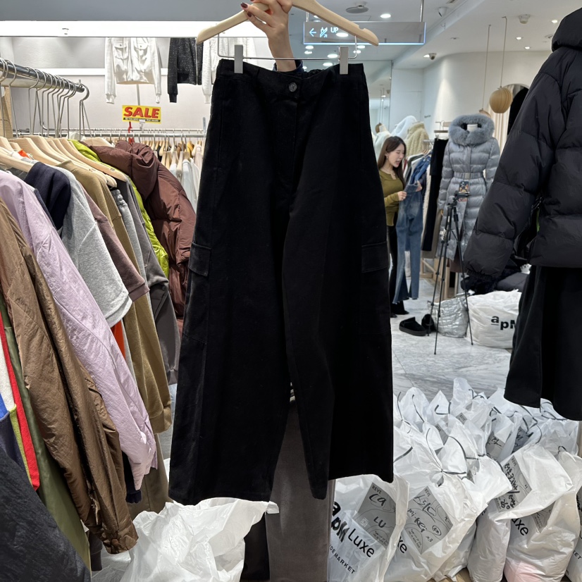 REVE-L東大門㊣實拍女裝新款真品休閑職業推薦人氣休閑褲口袋REVE-L休閑褲圖色2