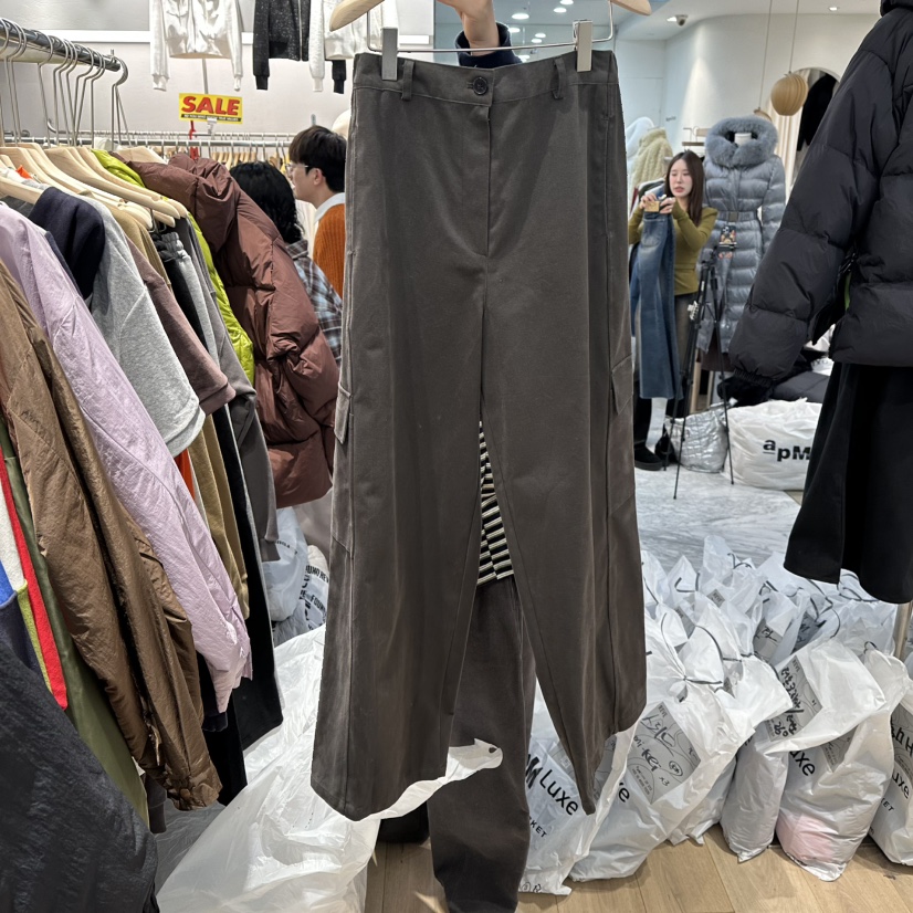 REVE-L東大門㊣實拍女裝新款真品休閑職業推薦人氣休閑褲口袋REVE-L休閑褲圖色3