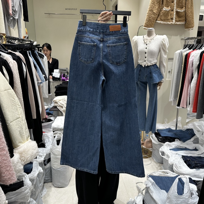 MONOPOLY韓國代購㊣女士新品熱賣25秋冬推薦職業真品牛仔褲MONO_POLY牛仔褲