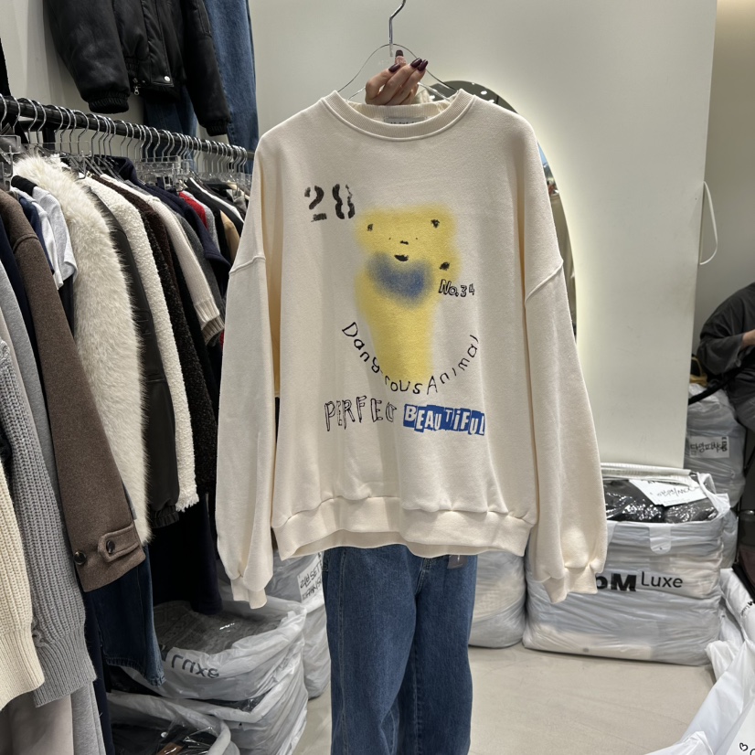 AT THE END東大門㊣代購女士新品休閑推薦時尚25秋冬衛衣AT THE END衛衣圖色1