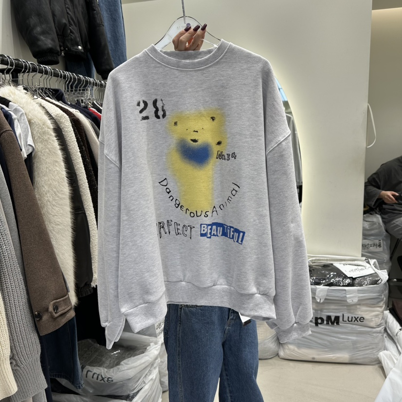 AT THE END東大門㊣代購女士新品休閑推薦時尚25秋冬衛衣AT THE END衛衣圖色2