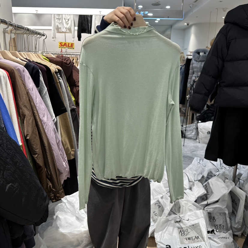 REVE-L東大門㊣代購女士新品25秋冬熱賣休閑職業推薦長袖T恤REVE-L長袖T恤圖色4