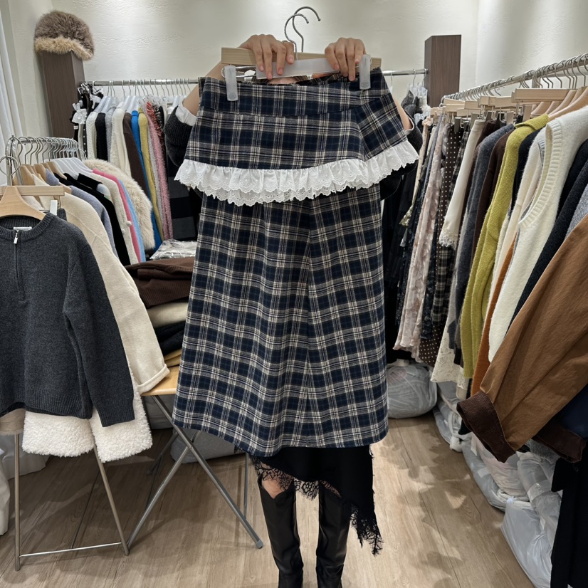 HANSUNGHYUN韓國代購㊣女士新款推薦真品時尚休閑人氣職業長裙HANSUNGHYUN長裙圖色1深藍色