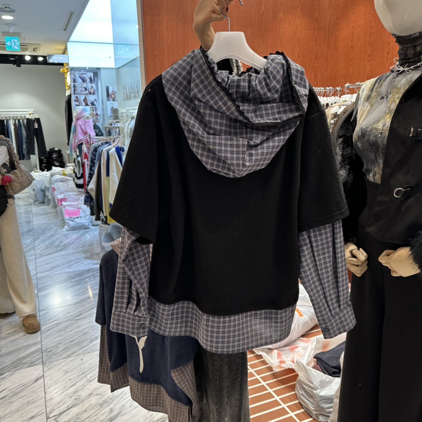 ILLO東大門㊣代購女裝新款推薦真品時尚休閑熱賣衛衣假兩件ILLO衛衣