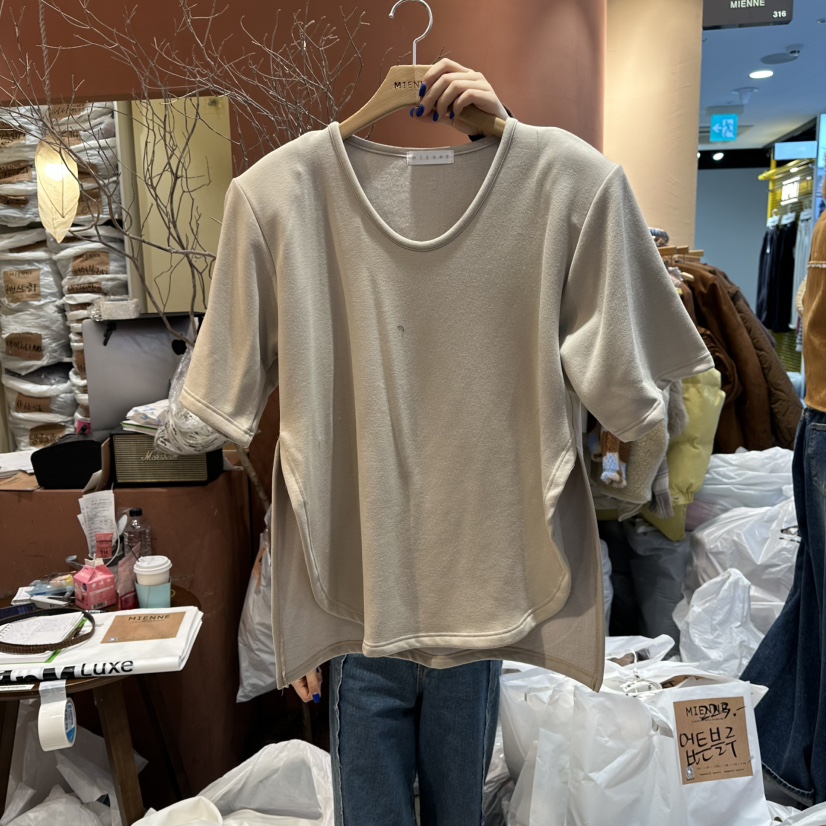 MIENNE韓國代購㊣女士新品職業人氣熱賣25秋冬時尚推薦真品T恤MIENNET恤圖色2