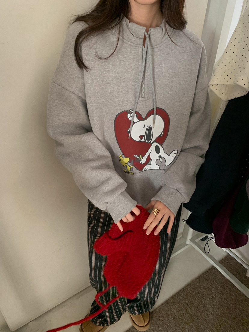 CAMEL-P韓國直郵㊣女裝新款推薦衛衣史努比拉鏈Came_l 家衛衣