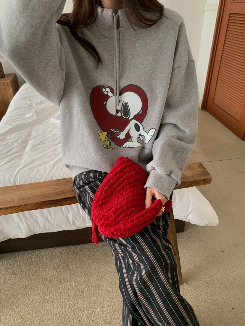 CAMEL-P韓國直郵㊣女裝新款推薦衛衣史努比拉鏈Came_l 家衛衣