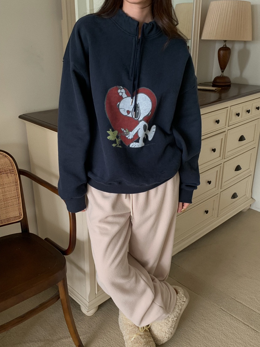 CAMEL-P韓國直郵㊣女裝新款推薦衛衣史努比拉鏈Came_l 家衛衣