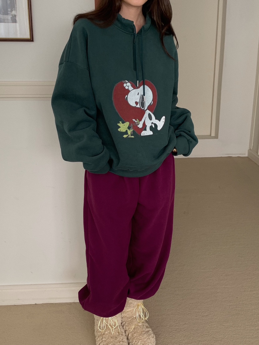 CAMEL-P韓國直郵㊣女裝新款推薦衛衣史努比拉鏈Came_l 家衛衣