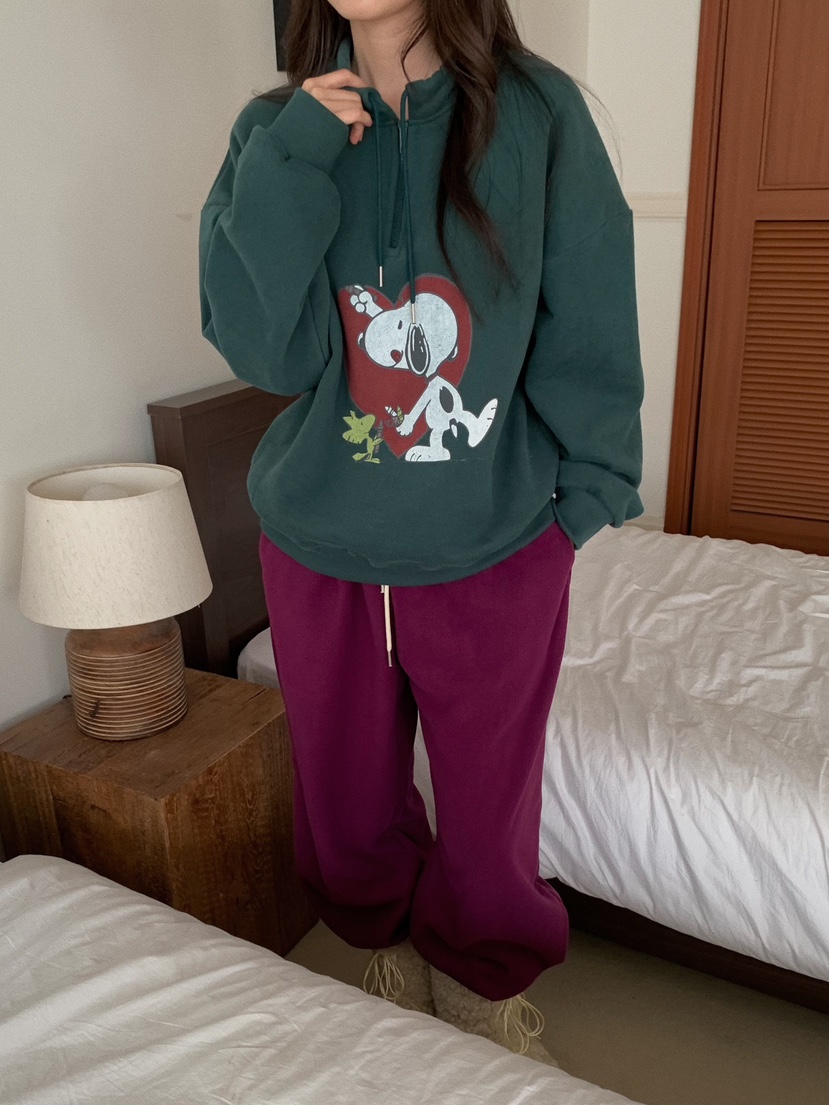 CAMEL-P韓國直郵㊣女裝新款推薦衛衣史努比拉鏈Came_l 家衛衣