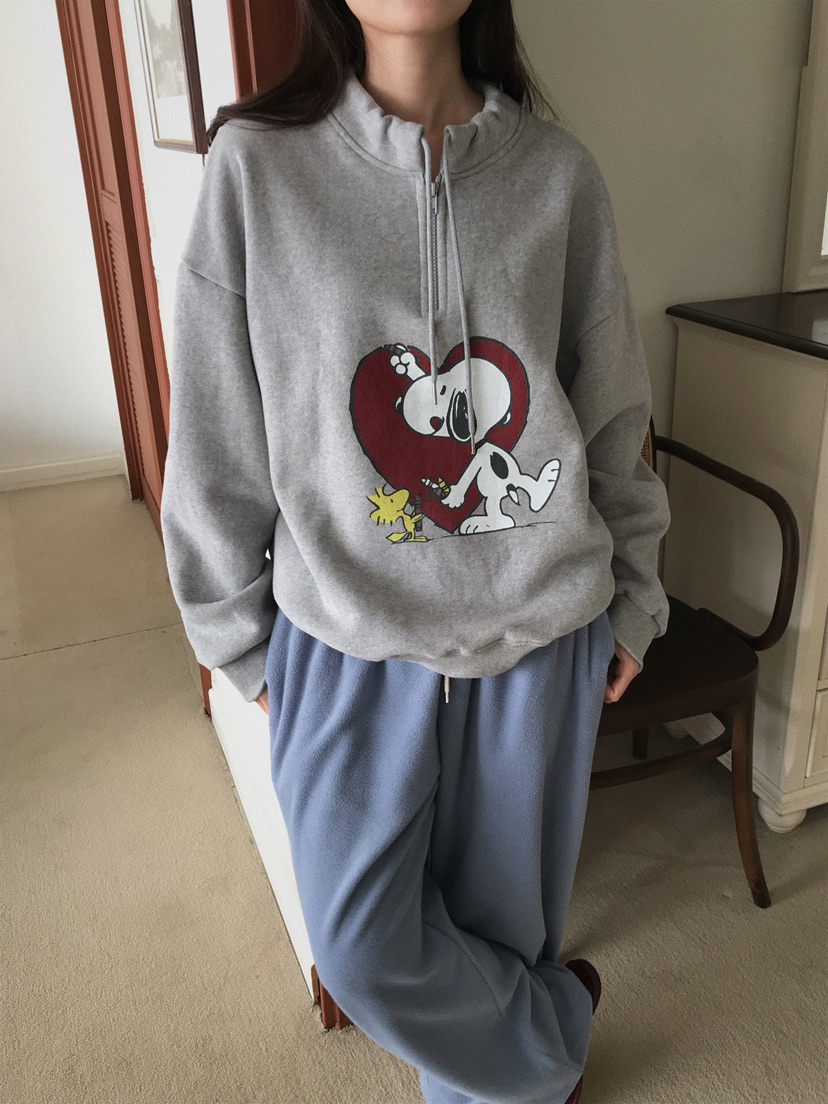 CAMEL-P韓國直郵㊣女裝新款推薦衛衣史努比拉鏈Came_l 家衛衣