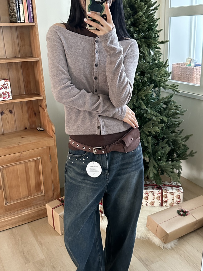 I MFACT東大門㊣實拍女士新品推薦熱賣25秋冬人氣長袖T恤開衫I MFACT長袖T恤