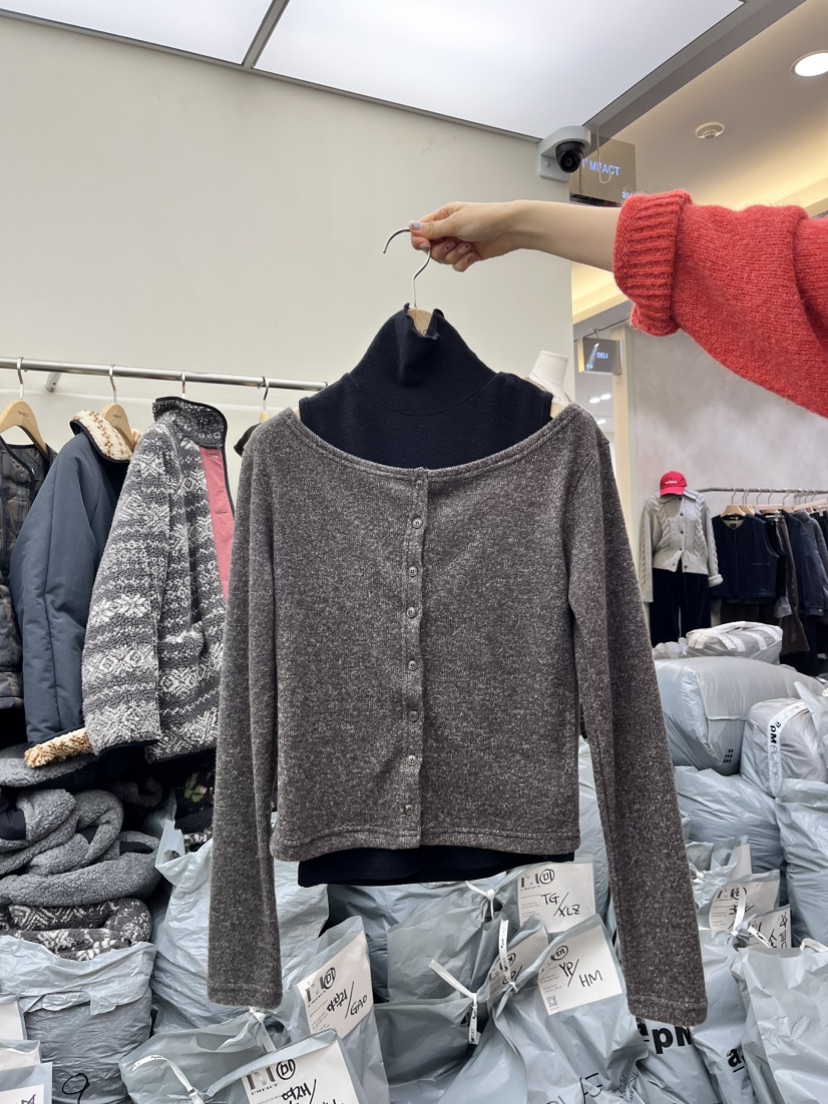 I MFACT東大門㊣實拍女士新品推薦熱賣25秋冬人氣長袖T恤開衫I MFACT長袖T恤圖色2