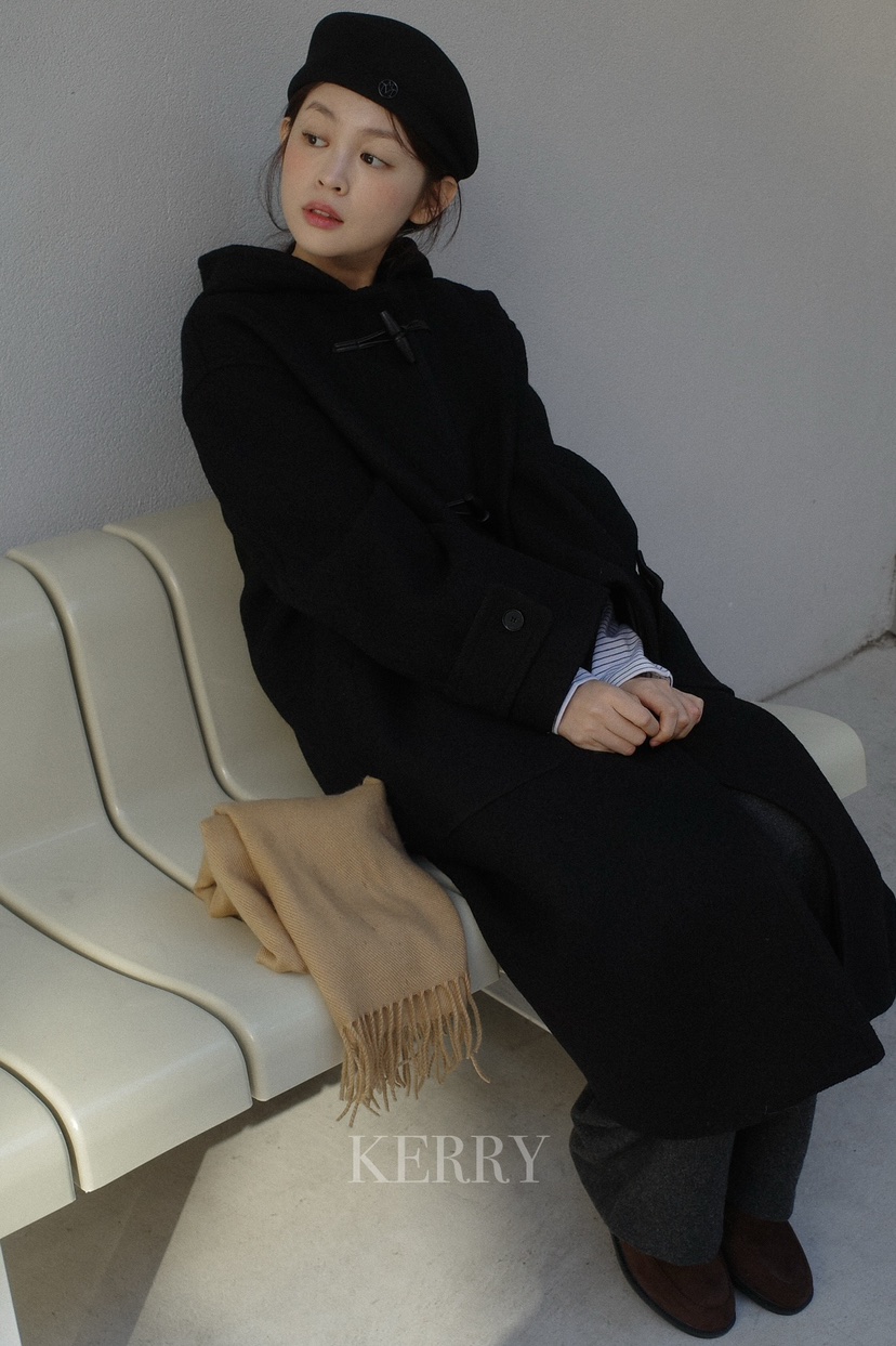 KERRY韓國直郵㊣女士新品時尚休閑職業熱賣25秋冬中長款大衣KERRY中長款大衣