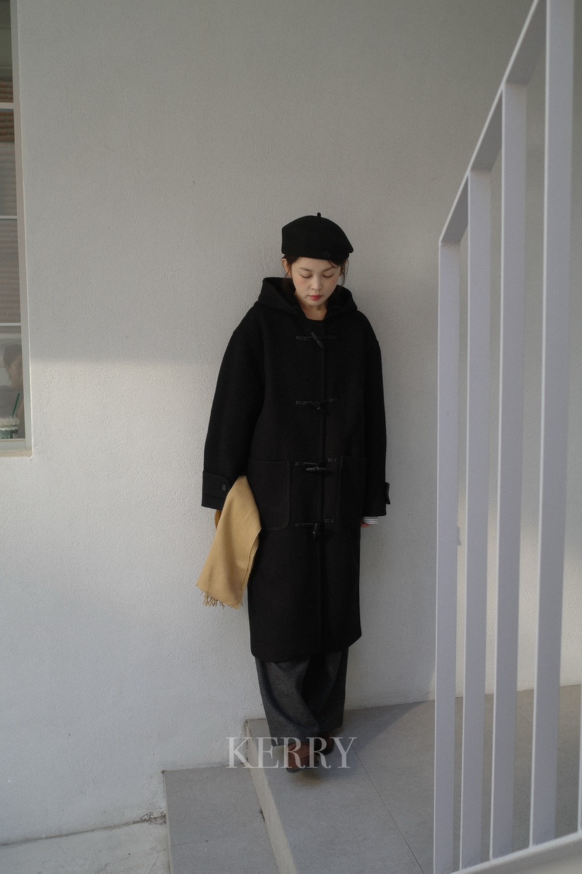 KERRY韓國直郵㊣女士新品時尚休閑職業熱賣25秋冬中長款大衣KERRY中長款大衣