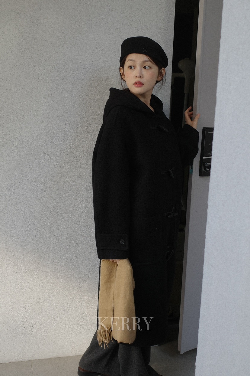 KERRY韓國直郵㊣女士新品時尚休閑職業熱賣25秋冬中長款大衣KERRY中長款大衣