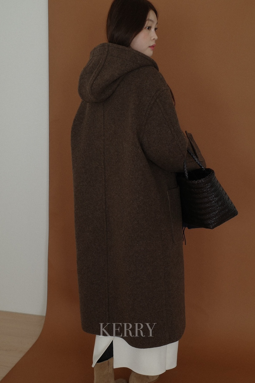 KERRY韓國直郵㊣女士新品時尚休閑職業熱賣25秋冬中長款大衣KERRY中長款大衣