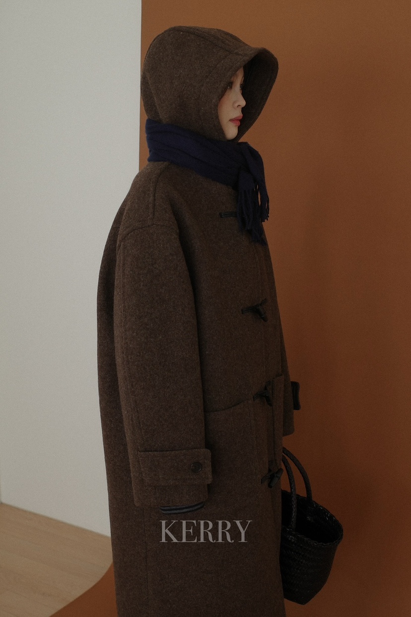KERRY韓國直郵㊣女士新品時尚休閑職業熱賣25秋冬中長款大衣KERRY中長款大衣
