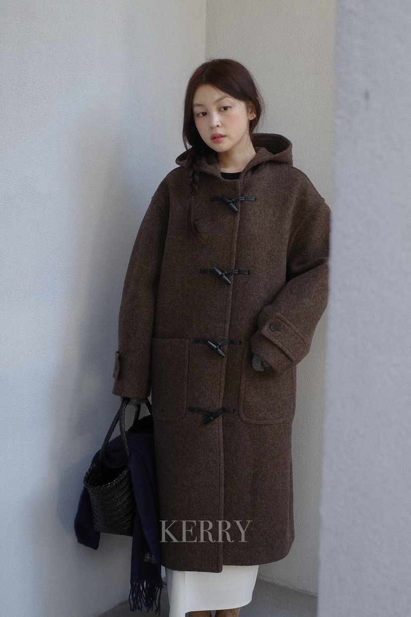 KERRY韓國直郵㊣女士新品時尚休閑職業熱賣25秋冬中長款大衣KERRY中長款大衣