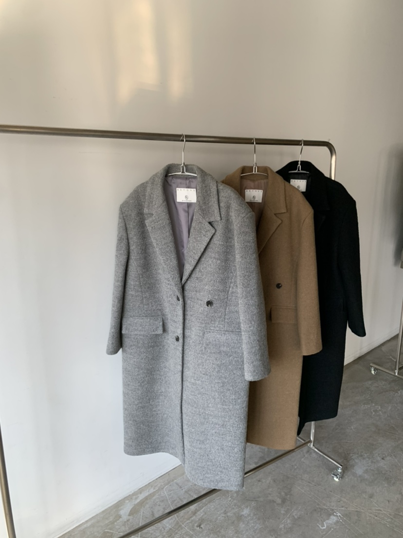 BETONE韓國代購㊣女士新品熱賣25秋冬職業時尚休閑中長款大衣BETONE中長款大衣