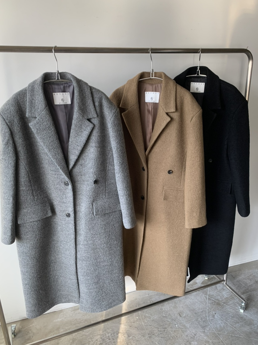 BETONE韓國代購㊣女士新品熱賣25秋冬職業時尚休閑中長款大衣BETONE中長款大衣