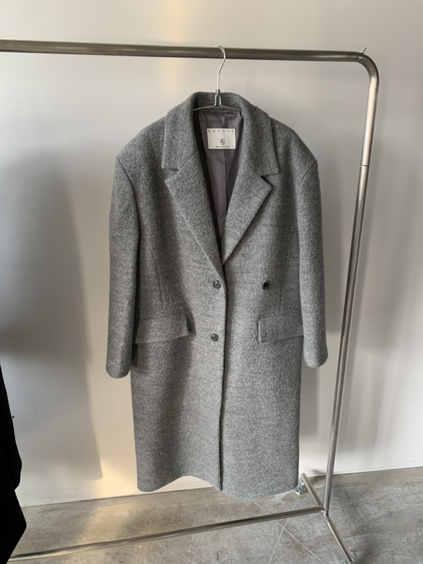 BETONE韓國代購㊣女士新品熱賣25秋冬職業時尚休閑中長款大衣BETONE中長款大衣圖色2