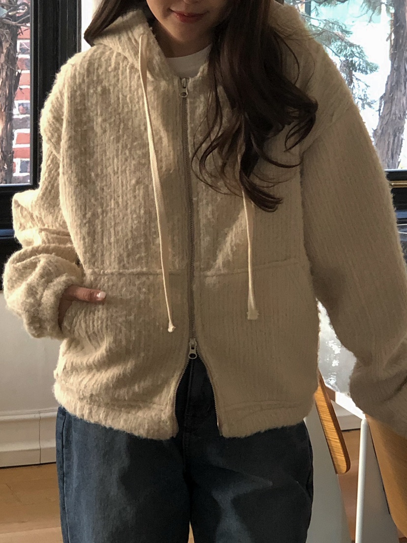 ONDO-P東大門㊣代購女士新款人氣時尚真品25秋冬夾克連帽拉鏈衫ONDO-P夾克