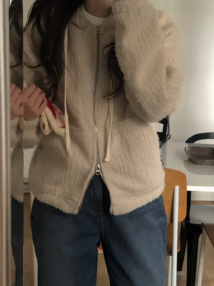 ONDO-P東大門㊣代購女士新款人氣時尚真品25秋冬夾克連帽拉鏈衫ONDO-P夾克