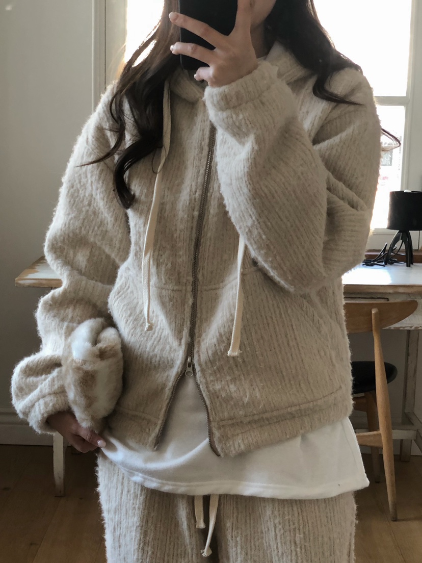 ONDO-P東大門㊣代購女士新款人氣時尚真品25秋冬夾克連帽拉鏈衫ONDO-P夾克