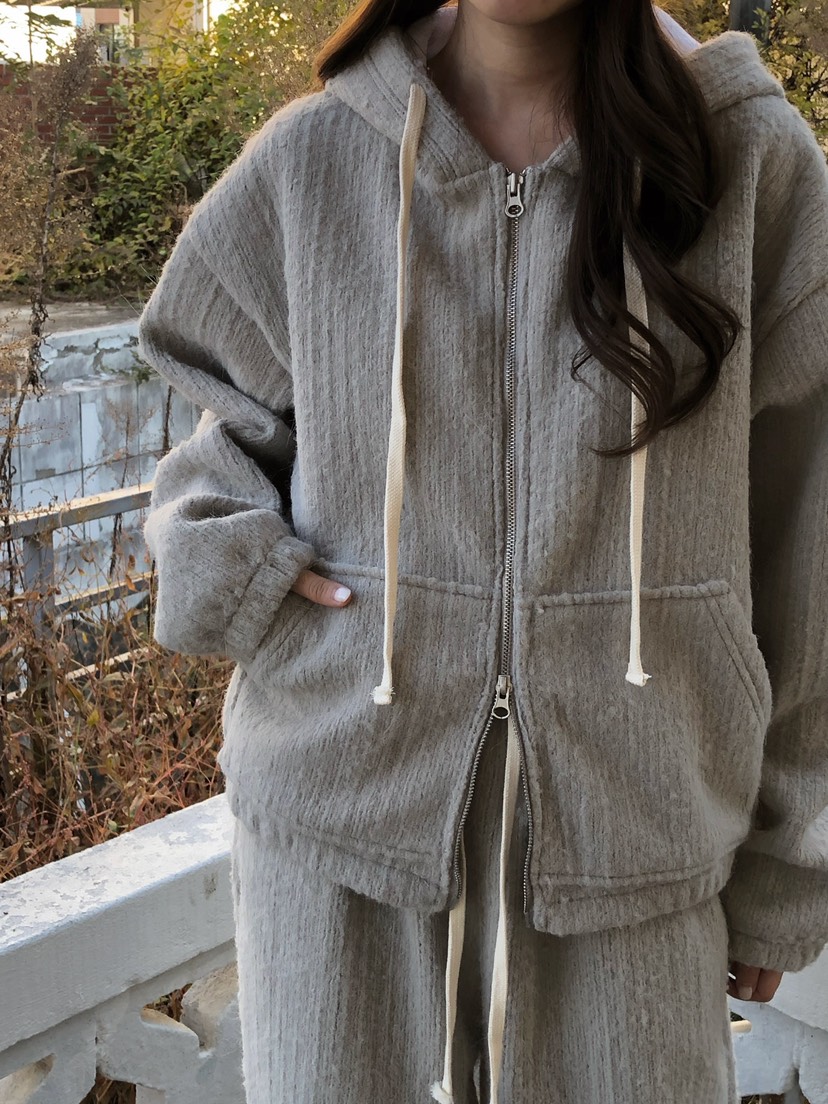 ONDO-P東大門㊣代購女士新款人氣時尚真品25秋冬夾克連帽拉鏈衫ONDO-P夾克圖色2