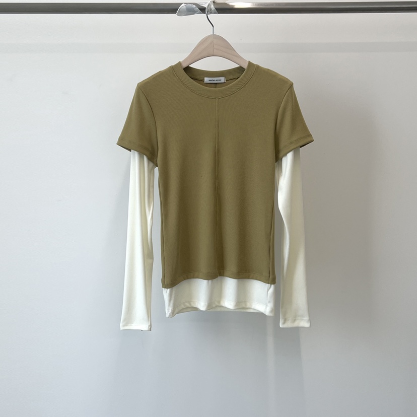 ANOTHER AVENUE韓國直郵㊣女裝新款推薦時尚熱賣休閑長袖T恤ANOTHER AVENUE長袖T恤圖色1