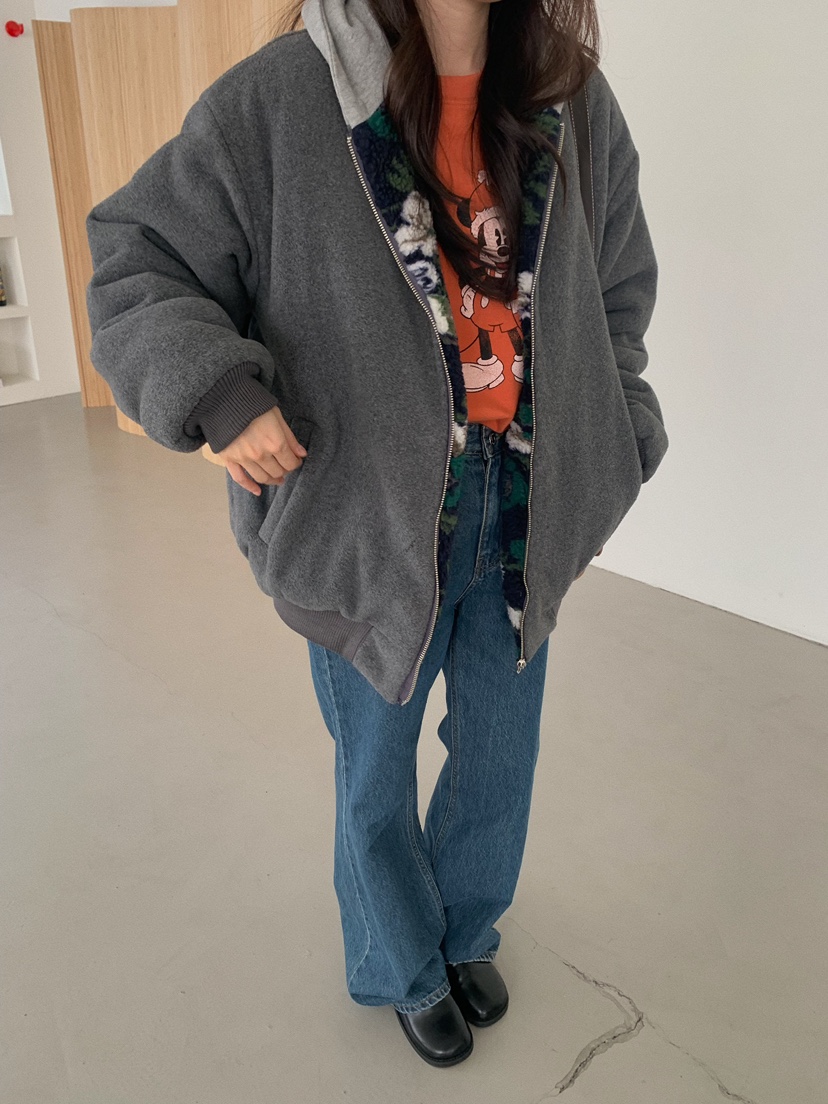 CAMEL-P東大門㊣代購女裝新款真品夾克兩面穿兜帽Came_l 家夾克