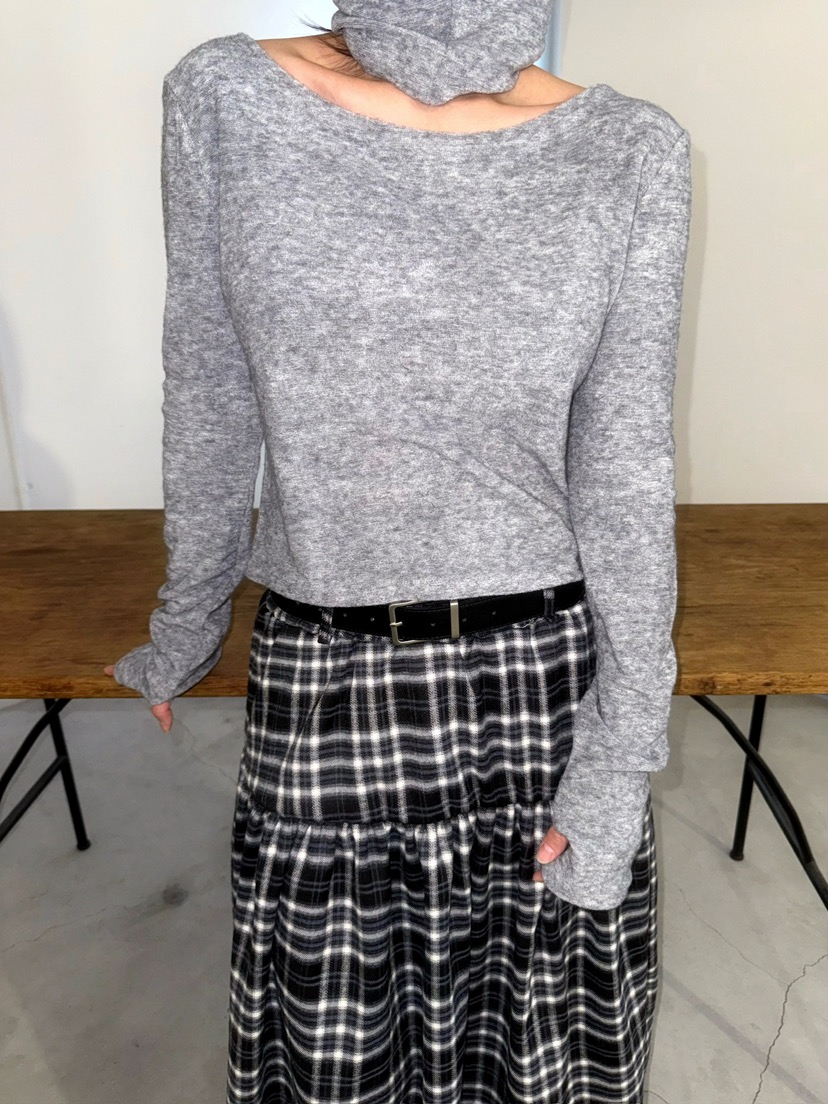 AWESOMESAUCE東大門㊣實拍女裝新品25秋冬推薦長袖T恤含帽子AWESOME SAUCE長袖T恤