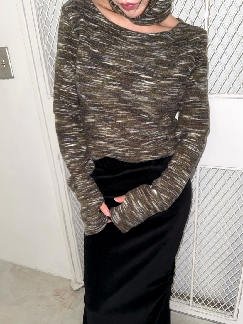 AWESOMESAUCE東大門㊣實拍女裝新品25秋冬推薦長袖T恤含帽子AWESOME SAUCE長袖T恤